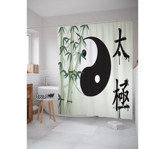 Изображение товара Фотоштора в ванную JOYARTY МУЛЬТИ 180x200 см sc_68465