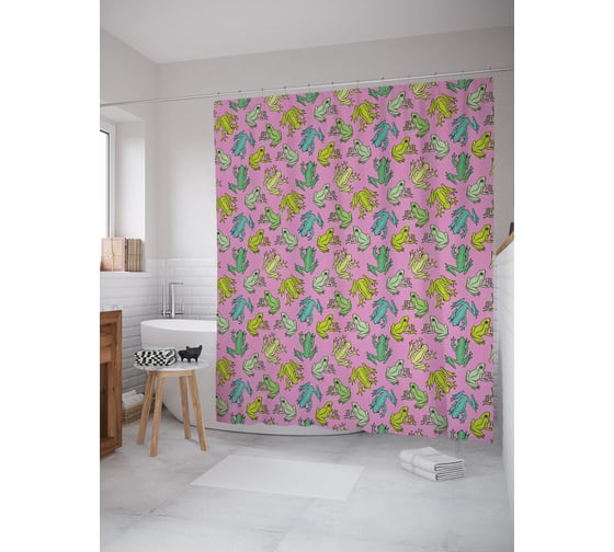 Изображение товара Фотоштора в ванную JOYARTY МУЛЬТИ 180x200 см sc_71629