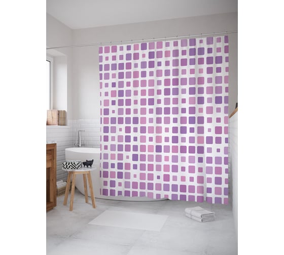 Изображение товара Фотоштора в ванную JOYARTY МУЛЬТИ 180x200 см sc_70831