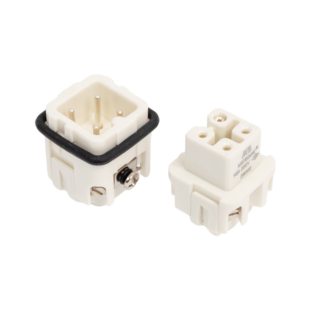 Изображение товара Промышленный прямоугольный разъем Mete Enerji H4A-BM-BZF 4 контакта IP65