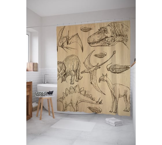 Изображение товара Фотоштора в ванную JOYARTY МУЛЬТИ 180x200 см sc_72016