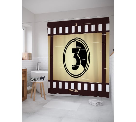 Изображение товара Фотоштора в ванную JOYARTY МУЛЬТИ 180x200 см sc_67550