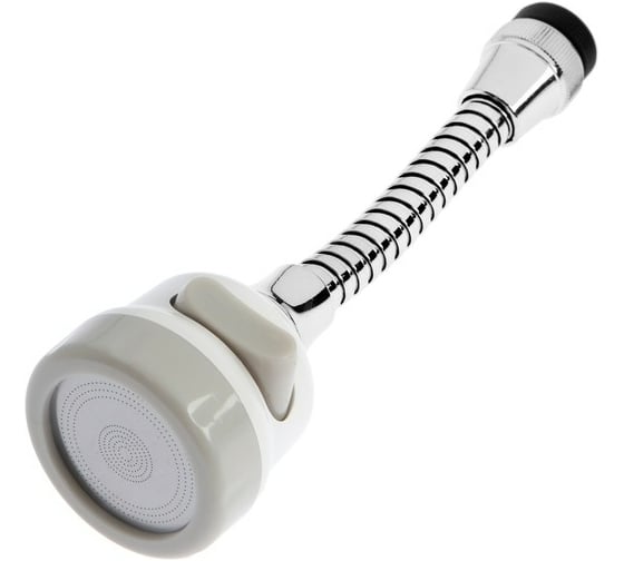 Изображение товара Аэратор с регулировкой потока Zein на гибком шланге,190 мм, 3 режима, пластик, белый 7364865