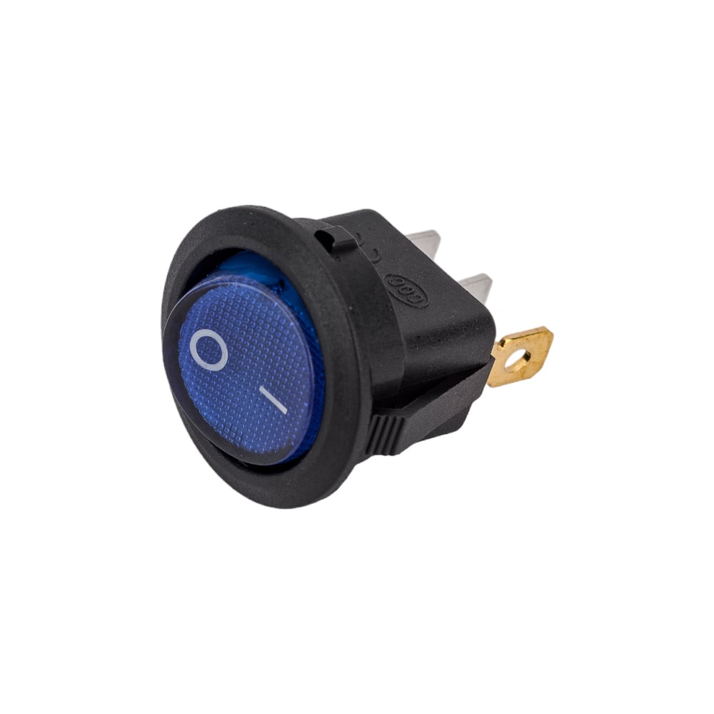 Изображение товара Круглая клавиша Nord-Yada 250V 6А синяя с подсветкой (2шт в упаковке)