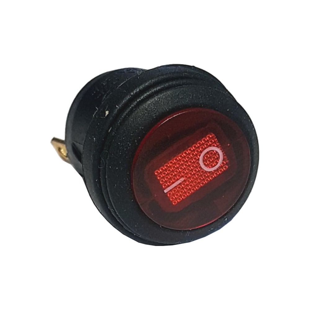 Изображение товара Круглая клавиша Nord-Yada 250V 6А красная с подсветкой