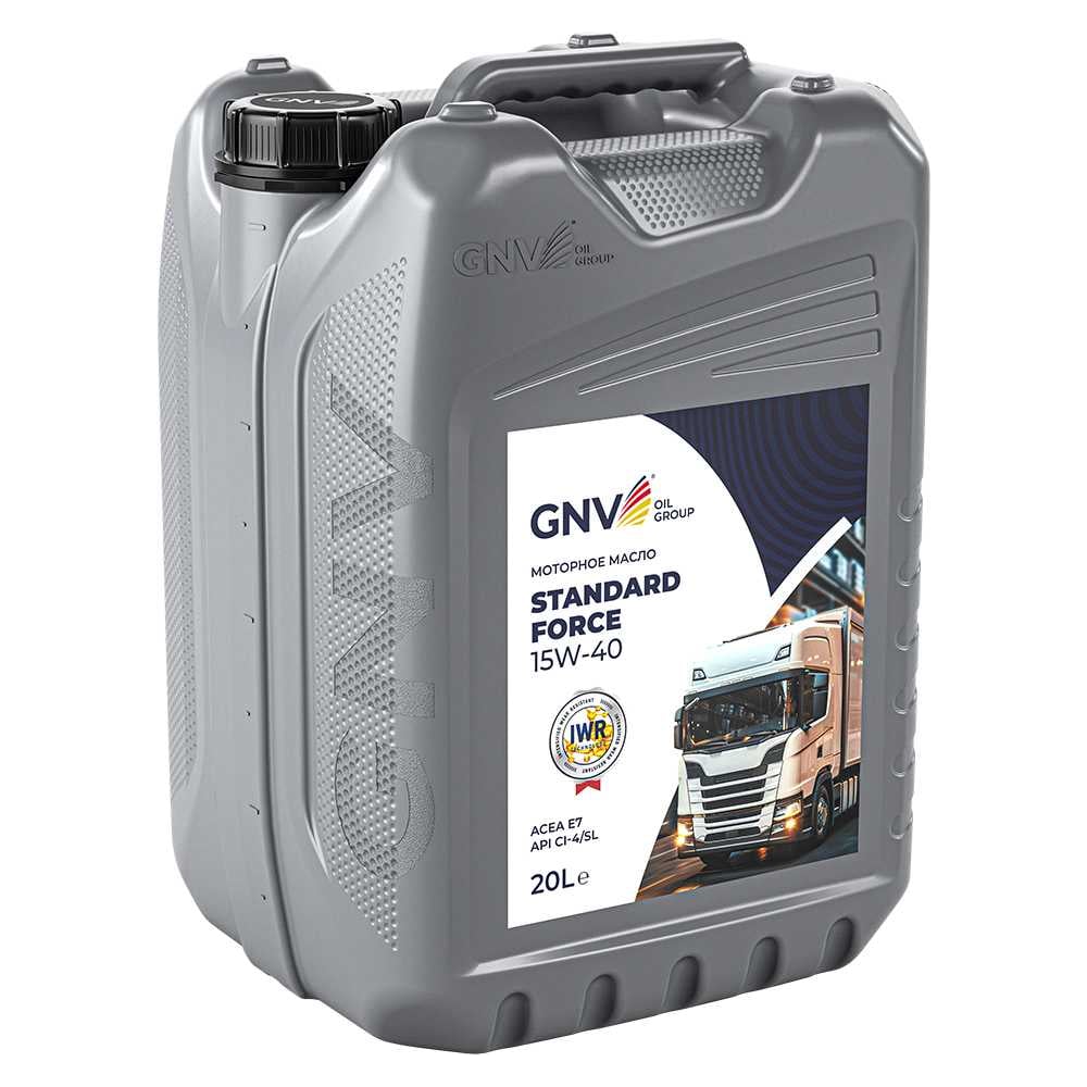 Изображение товара Масло моторное GNV Standard Force 15W-40 CI-4/SL, ACEA E7, для грузовиков, 20 л GSF1011552014511540020 Изображение товара Масло моторное GNV Standard Force 15W-40 CI-4/SL, ACEA E7, для грузовиков, 20 л GSF1011552014511540020