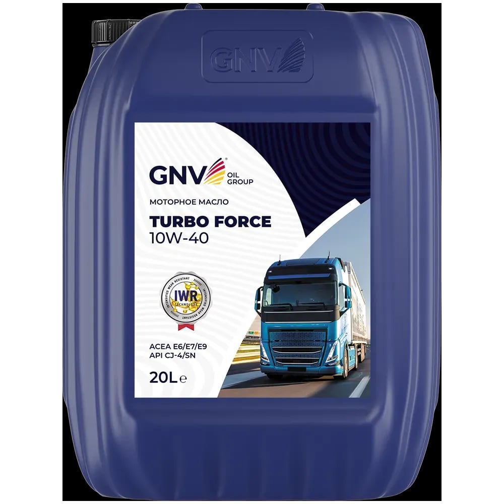 Изображение товара Моторное масло GNV Turbo Force 10W-40 CJ-4/SN VDS-4, канистра 20 л GTF1011488014511040020