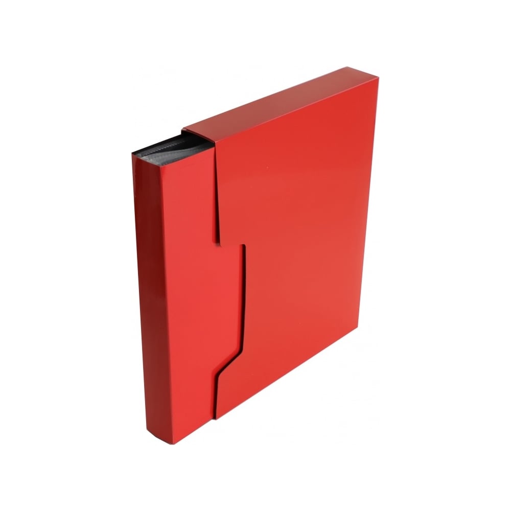 Изображение товара Папка для документов с 100 прозрачными вкладками БЮРОКРАТ DeLuxe DLVBOX100RED А4 пластиковая