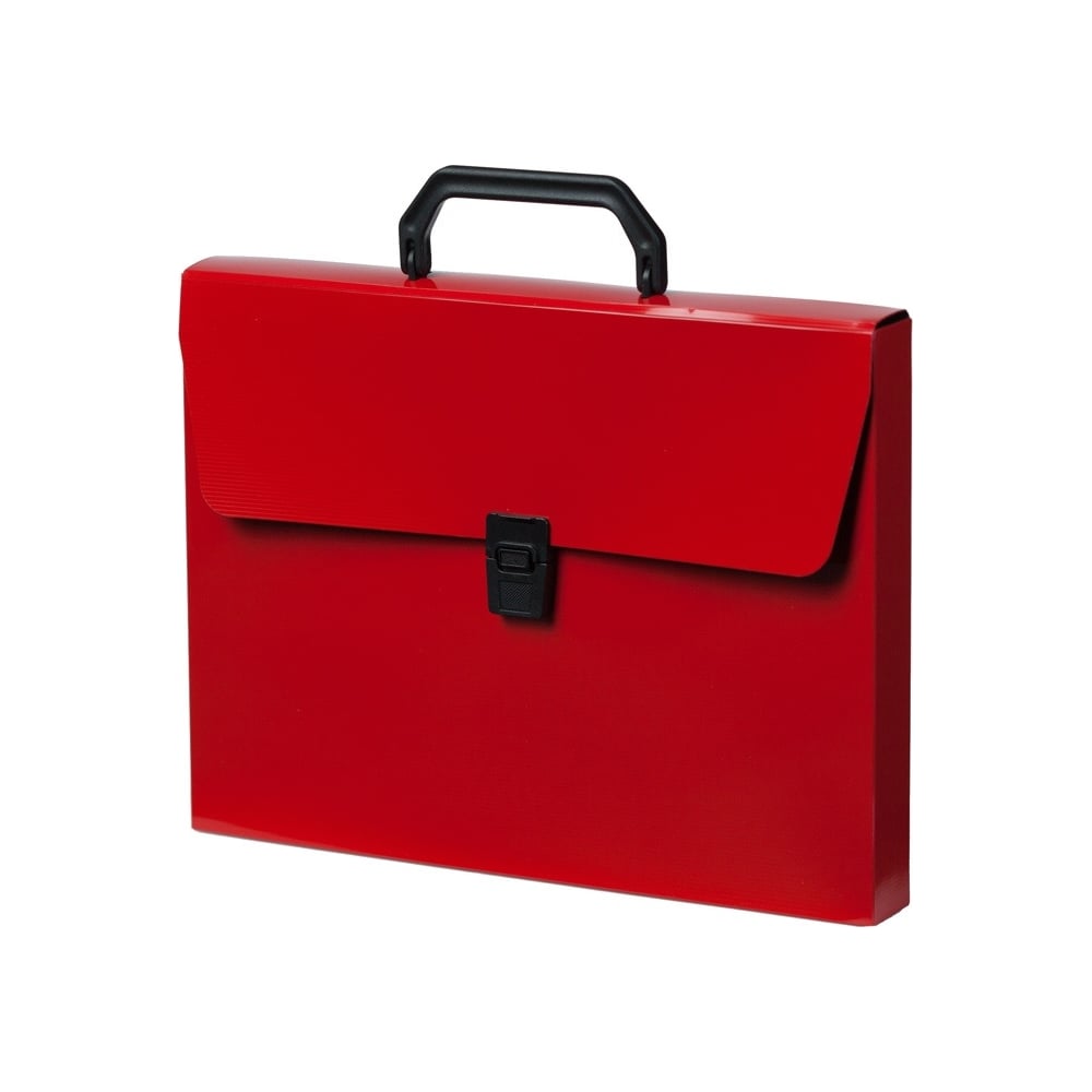 Изображение товара Портфель БЮРОКРАТ DeLuxe DLPP01RED для документов A4 пластиковый красный 14 шт