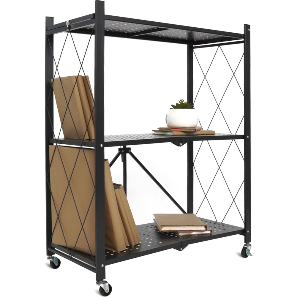 Изображение товара Металлический складной стеллаж ГЕЛЕОС Атлант-3 3 полки для хранения