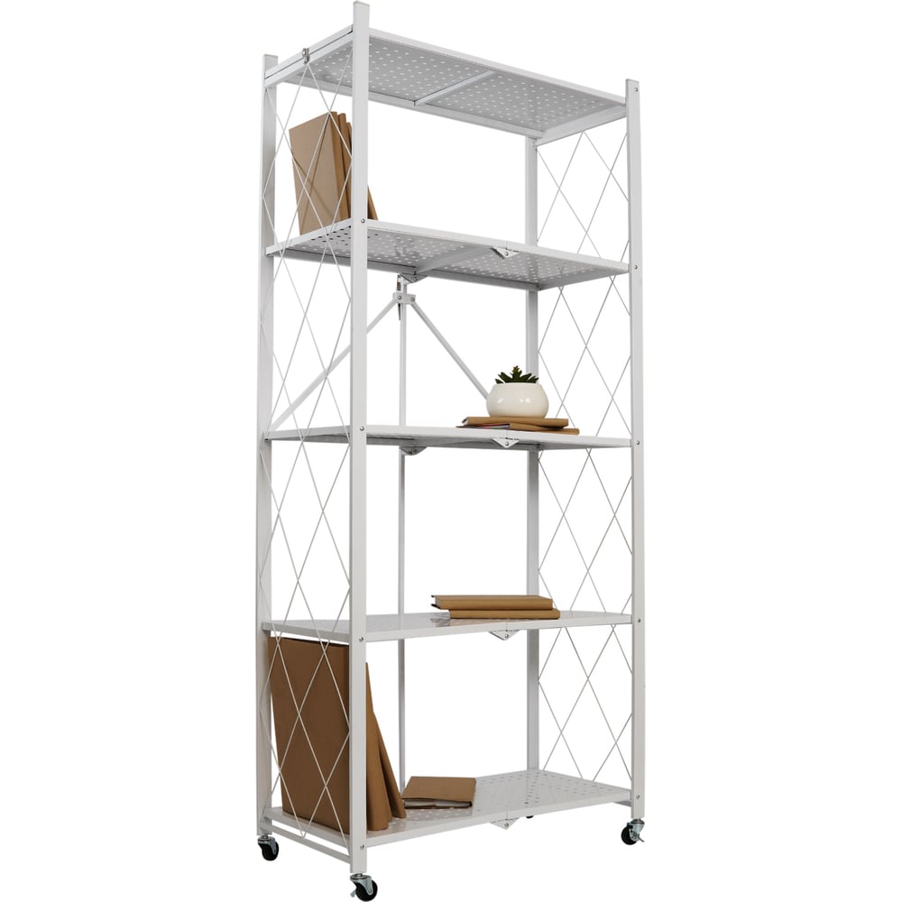 Изображение товара Металлический стеллаж ГЕЛЕОС Атлант-5, 5 полок, белый