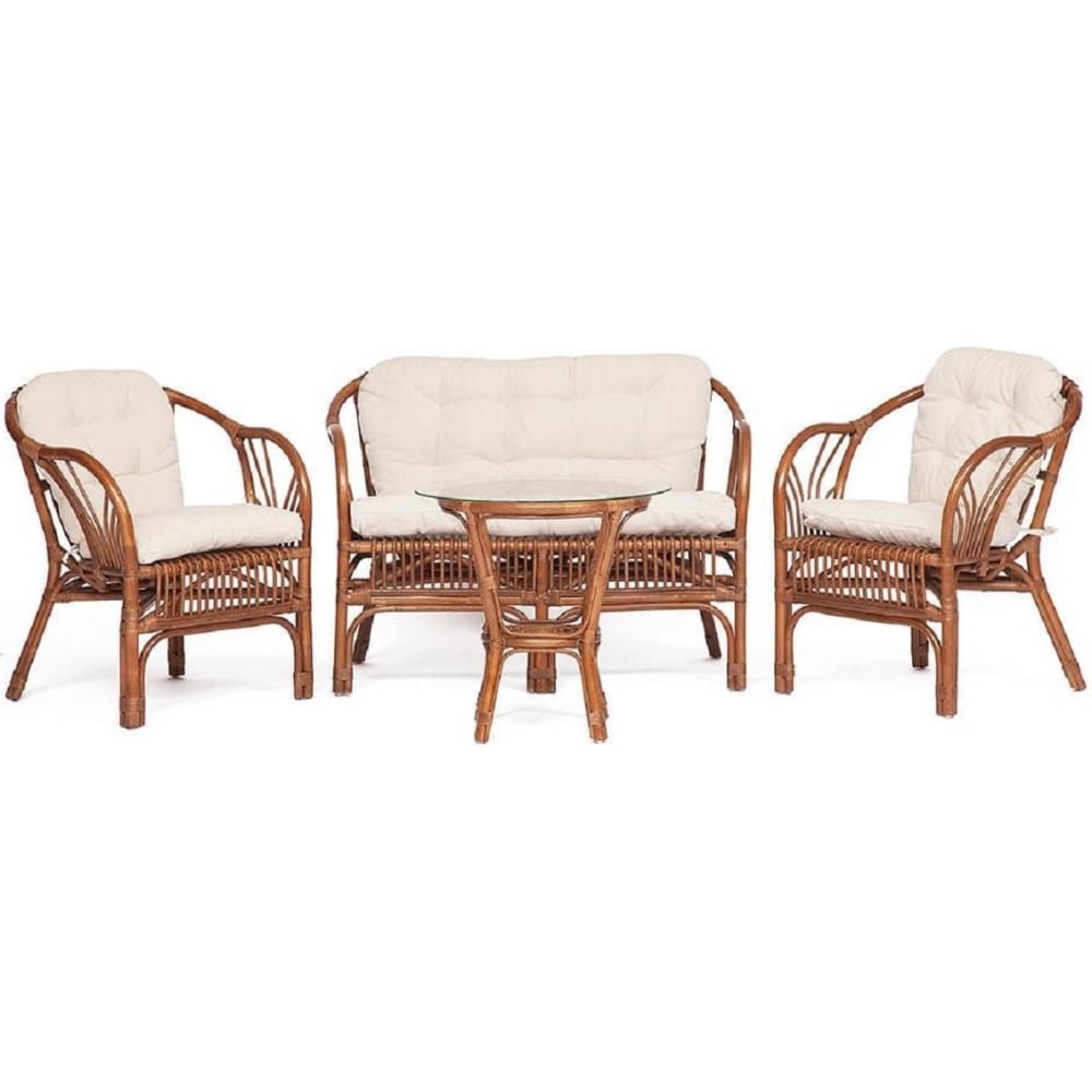 Комплект Tetchair террасный комплект стол со стеклом 2 кресла tetchair pelangi ротанг walnut грецкий орех