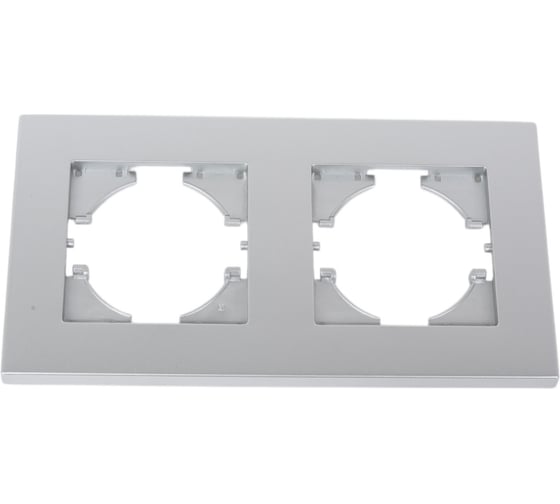 Изображение товара Рамка GUSI Electric City 2-местная, цвет серебро C1112-004