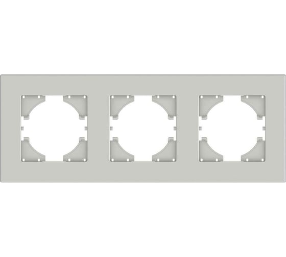 Изображение товара Рамка GUSI Electric City 3-местная, цвет жемчуг C1113-028