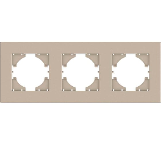 Изображение товара Рамка GUSI Electric City 3-местная, цвет шампань C1113-027