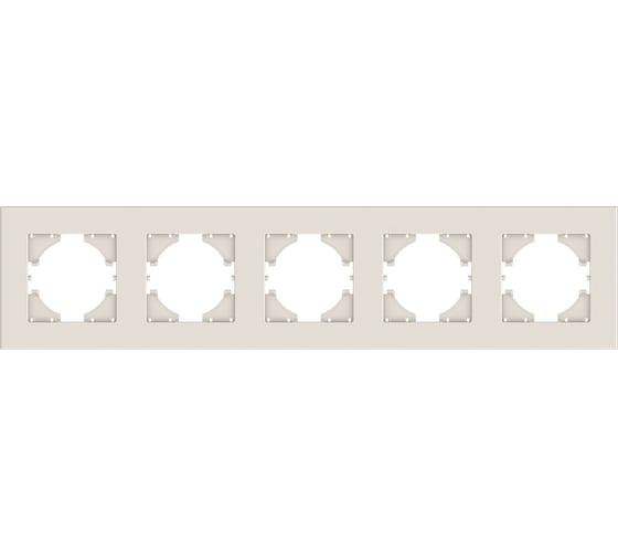 Изображение товара Рамка GUSI Electric City 5-местная, цвет бежевый C1115-003