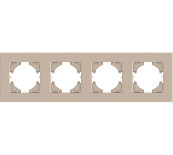 Изображение товара Рамка GUSI Electric City 4-местная, цвет шампань C1114-027