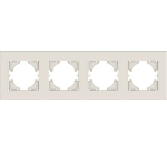Изображение товара Рамка GUSI Electric City 4-местная, цвет бежевый C1114-003