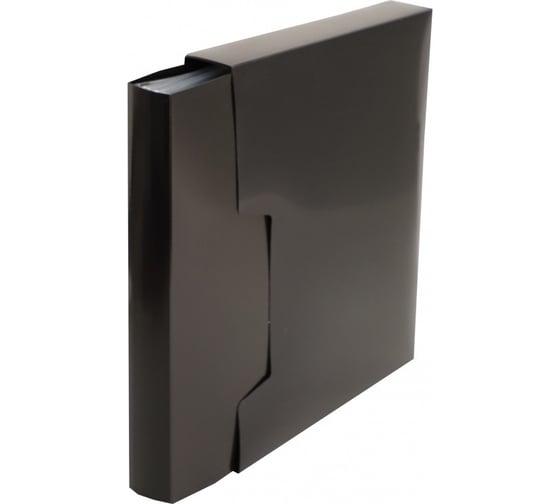 Изображение товара Папка БЮРОКРАТ DeLuxe с 100 прозрачными вкладками, A4, пластик, 0.7 мм, черный, в коробе, 14 шт 1139845