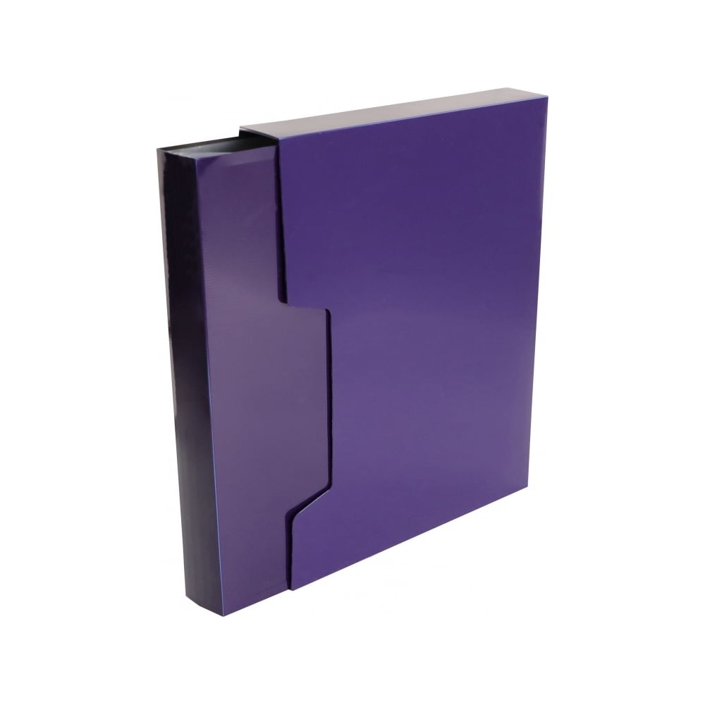 Изображение товара Папка БЮРОКРАТ DeLuxe с 100 прозрачными вкладками A4 пластик черничная