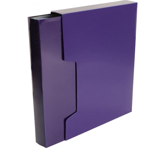 Изображение товара Папка БЮРОКРАТ DeLuxe с 100 прозрачными вкладками, A4, пластик, 0.7 мм, черничный, в коробе, 14 шт 1139842