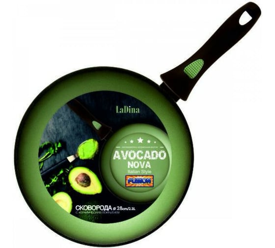 Изображение товара Алюминиевая сковорода Ladina AVOCADO с антипригарным керамическим покрытием диаметр 28 см 70028