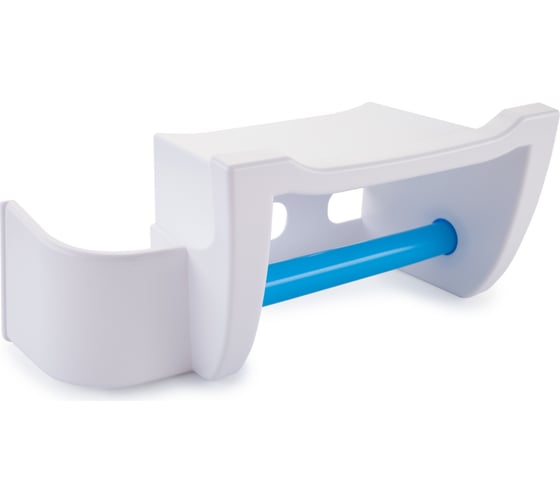 Изображение товара Держатель полка для туалетной бумаги Berossi Mira снежно-белый, голубая лагуна, пластик, 260x120x123 мм АС 25001472