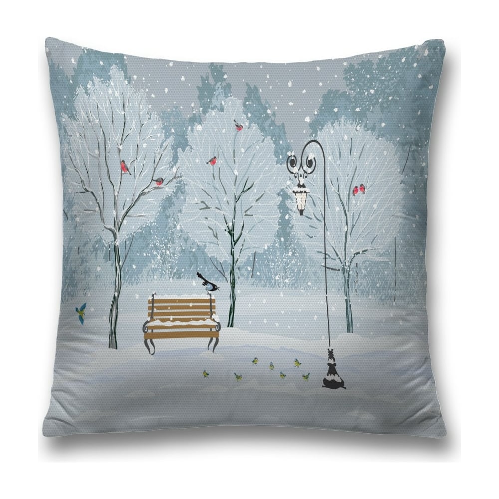 Изображение товара Декоративная наволочка JoyArty sl_17624 голубого и коричневого цвета