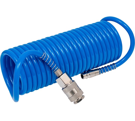 Изображение товара Шланг спиральный с быстросъемными соединениями профи (5 м; 5х8 мм; 20 бар) ARMA 5*8*5м PU