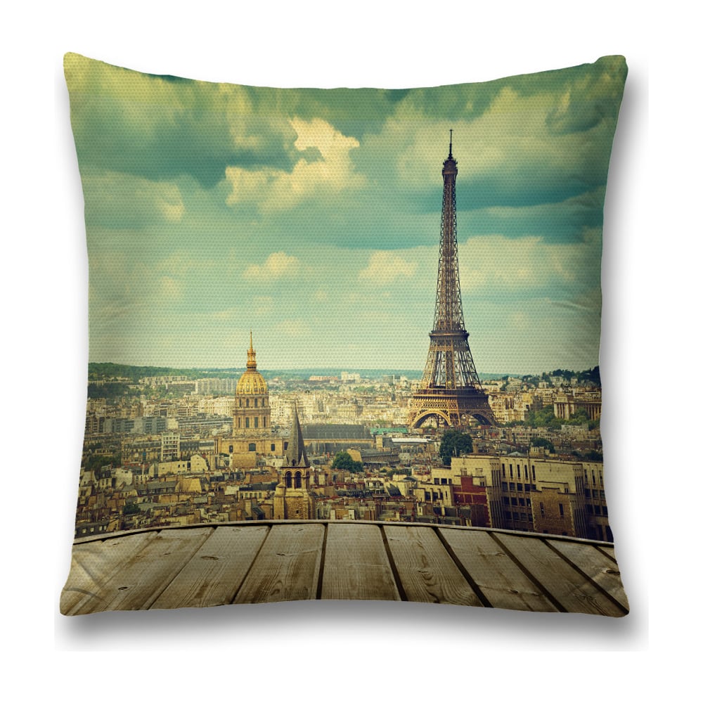 Изображение товара Декоративная наволочка JoyArty 45x45 см, мягкий полиэстер, молния, серый голубой коричневый