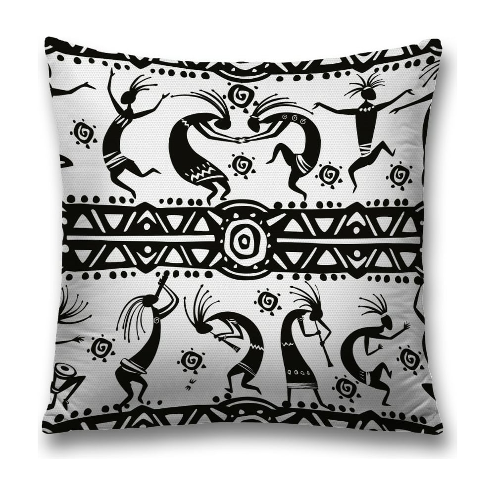 Изображение товара Декоративная наволочка JoyArty 45х45 см черный и белый полиэстер молния