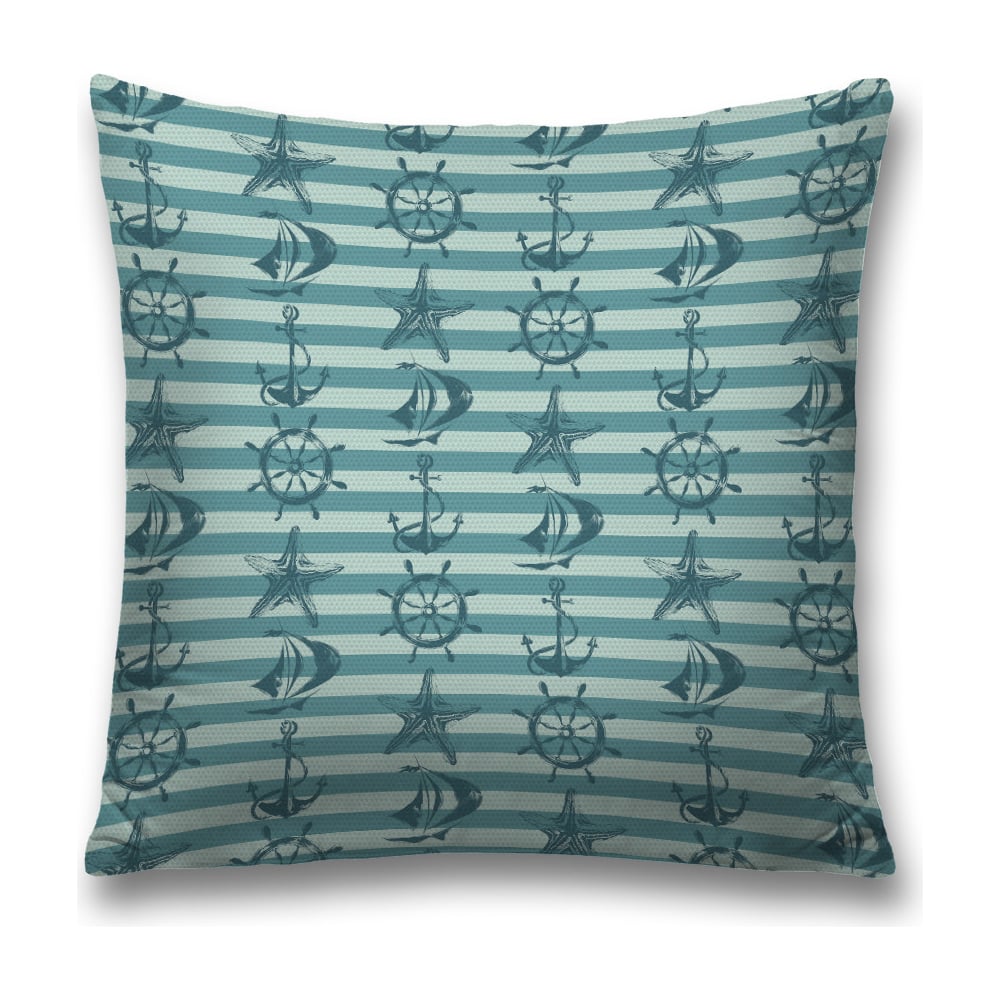 Изображение товара Декоративная наволочка JoyArty 45х45 см с молнией, синий и голубой цвет