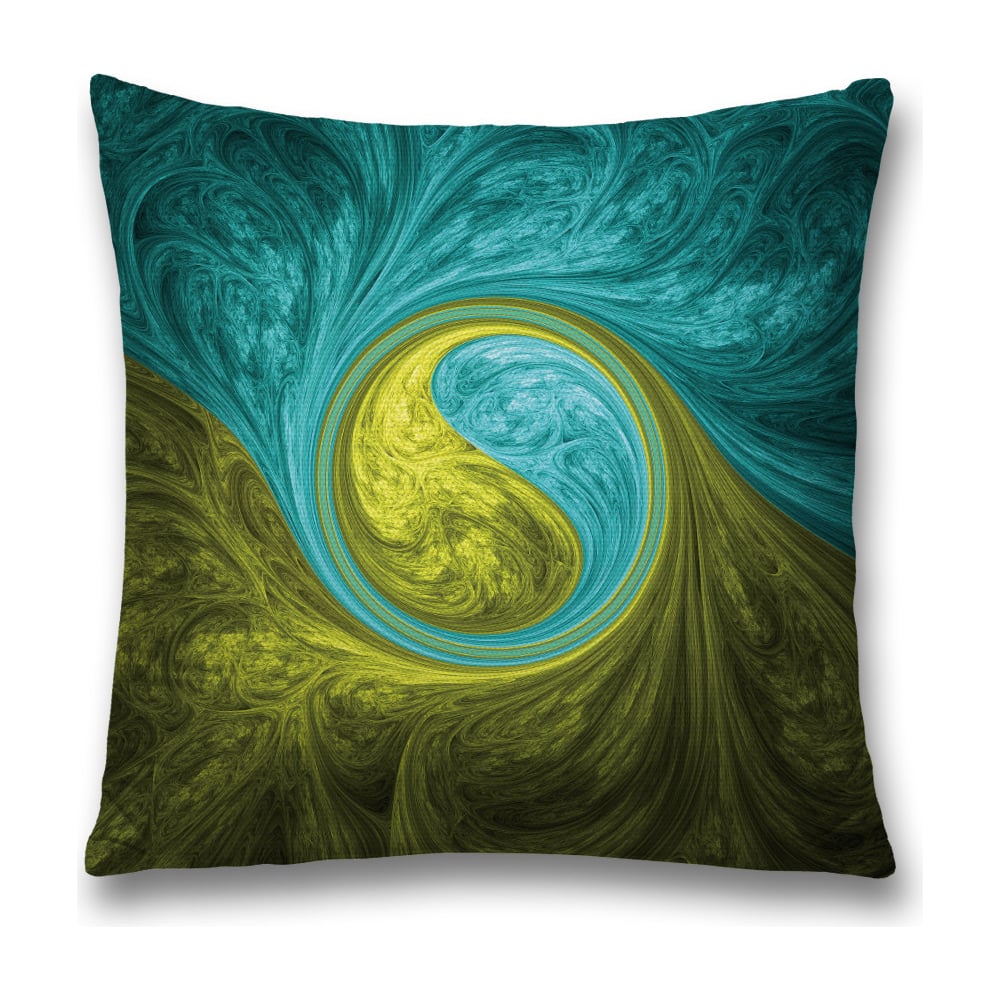 Изображение товара Декоративная наволочка JoyArty 45х45 см зеленый желтый полиэстер