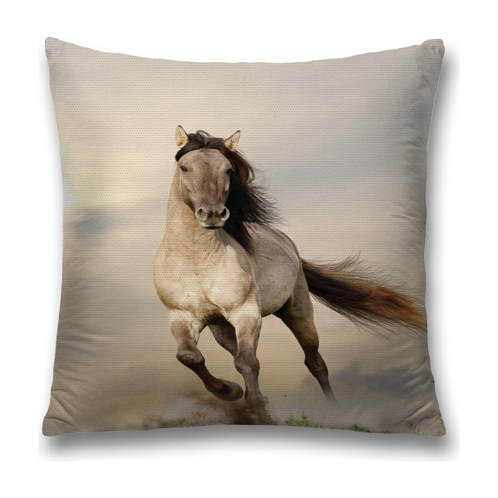 Изображение товара Декоративная наволочка JoyArty 45х45 см полиэстер голубой серый черный