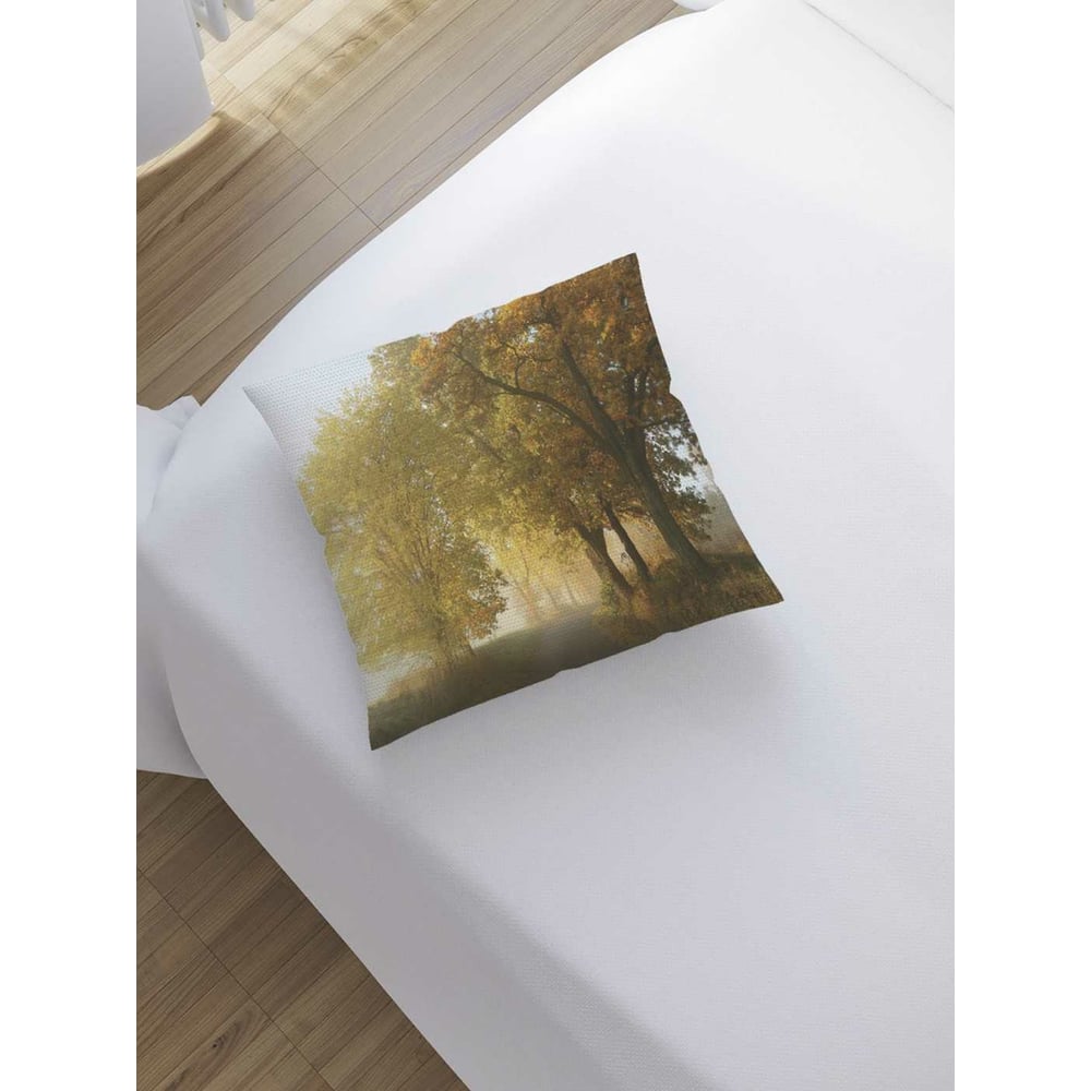 Изображение товара Декоративная наволочка JoyArty 45х45 см из полиэстера зеленая и серая