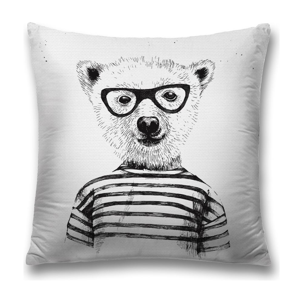 Изображение товара Декоративная наволочка JoyArty 45х45 см полиэстер черно-белая