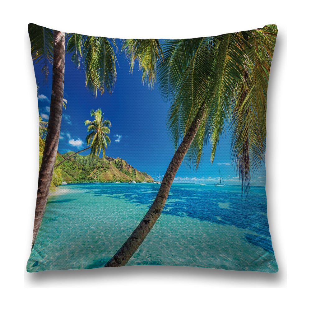 Изображение товара Декоративная наволочка JoyArty sl_13800 зеленая голубая 45х45 см