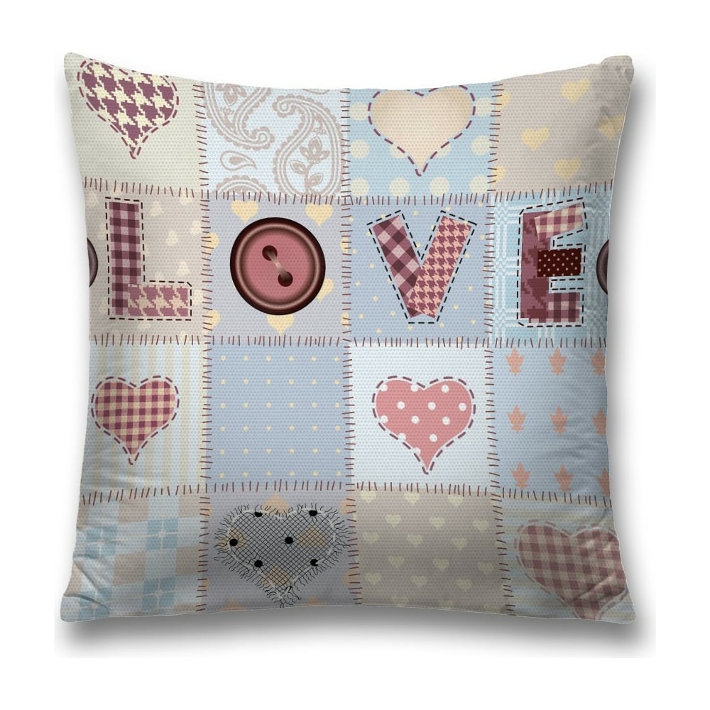 Изображение товара Декоративная наволочка JoyArty sl_18857 45х45 см полиэстер розовая, серая, бежевый