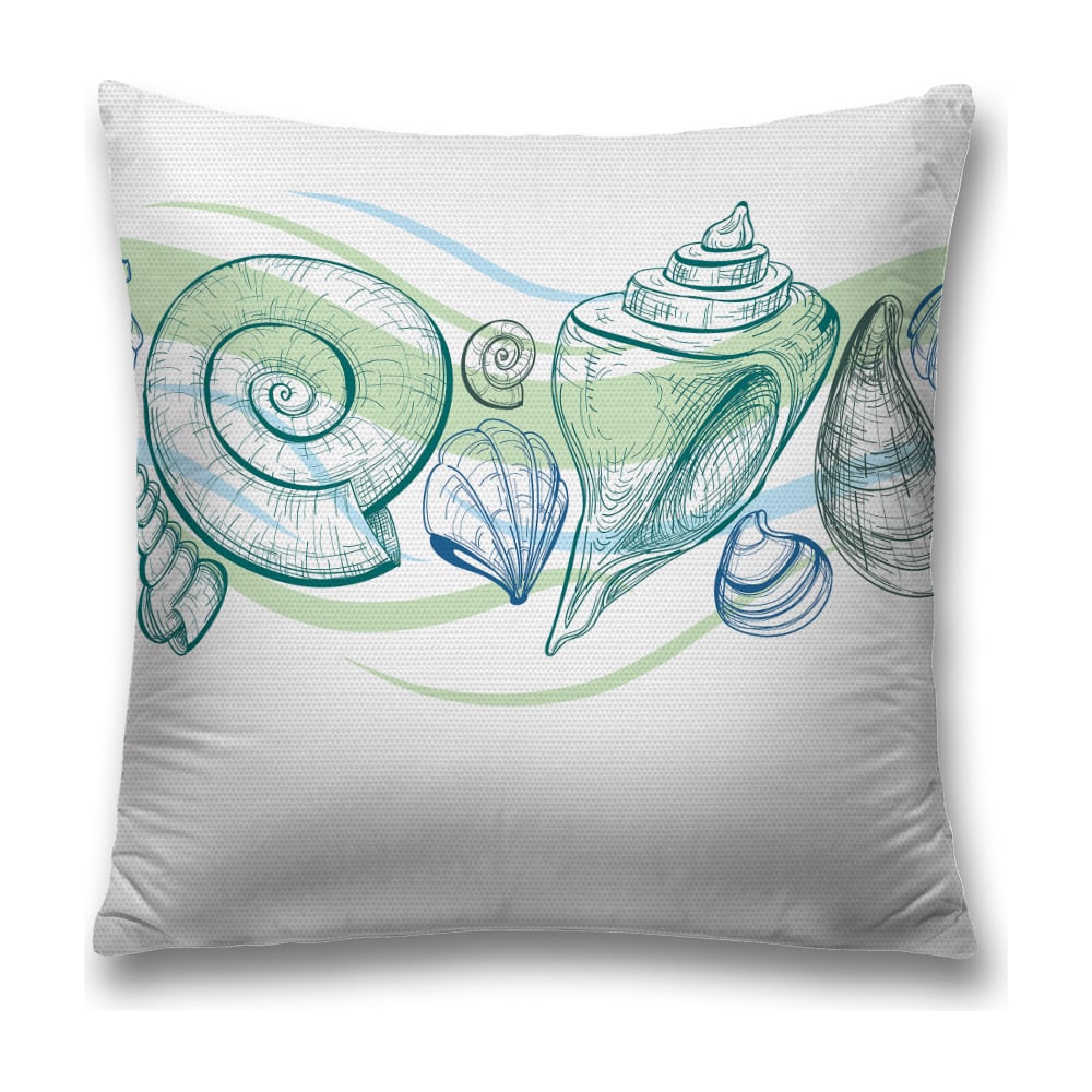 Изображение товара Декоративная наволочка JoyArty 45х45 с молнией синяя и голубая