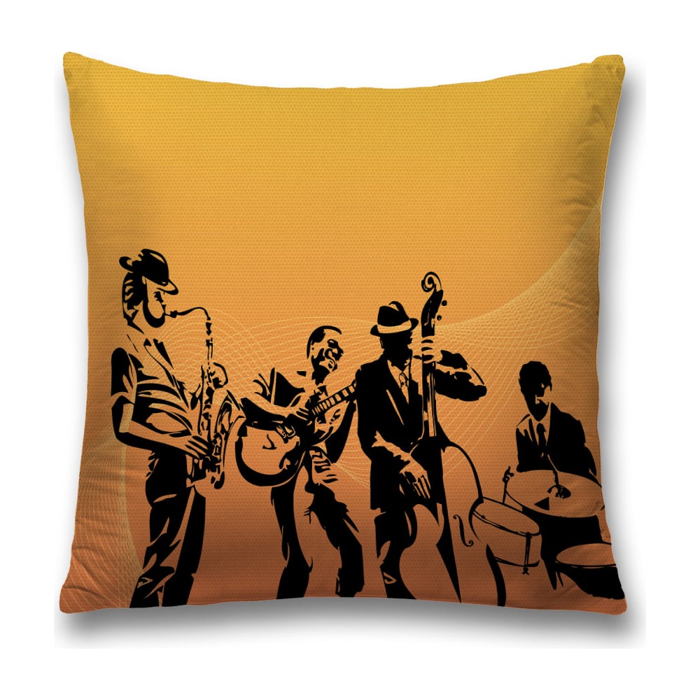 Изображение товара Декоративная наволочка JoyArty 45х45 см оранжевый и черный полиэстер