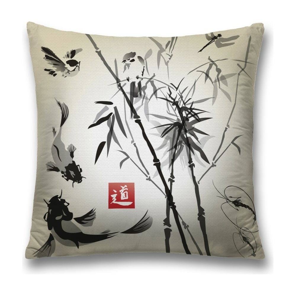 Изображение товара Декоративная наволочка JoyArty sl_10025 белая, серый, черный 45х45 см