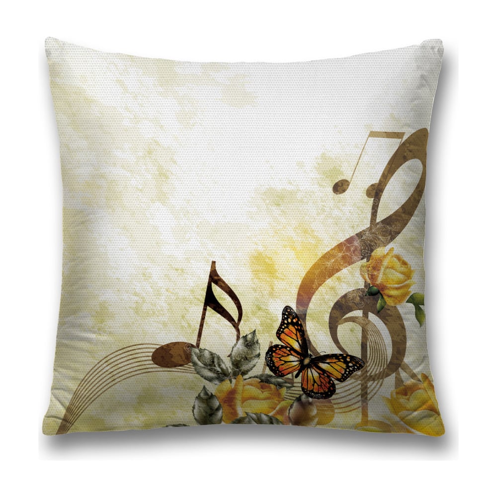 Изображение товара Декоративная наволочка JoyArty 45х45 см желтая коричневая черная