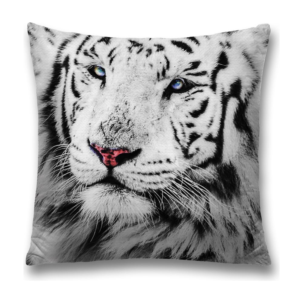 Изображение товара Декоративная наволочка JoyArty 45x45 см из полиэстера белый черный серый