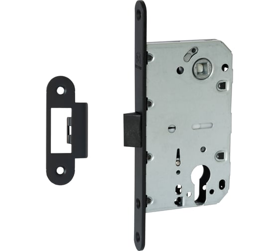 Изображение товара Межкомнатный механизм под цилиндр VETTORE 410 С-S KEVLAR MBP, чёрный матовый 20405