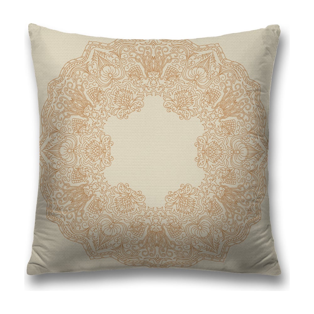 Изображение товара Декоративная наволочка JoyArty 45x45 см бежево-коричневая с молнией