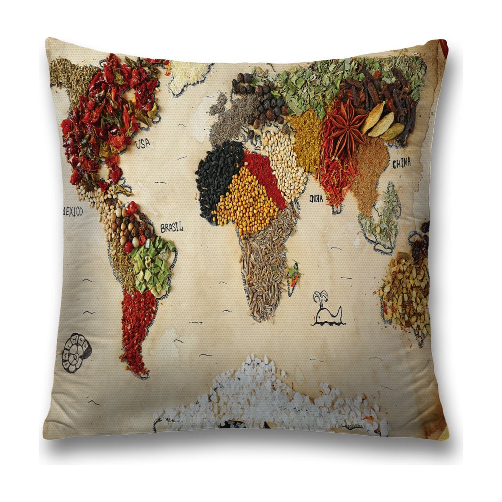 Изображение товара Декоративная наволочка JoyArty 45х45 см с молнией яркая крас Yellow