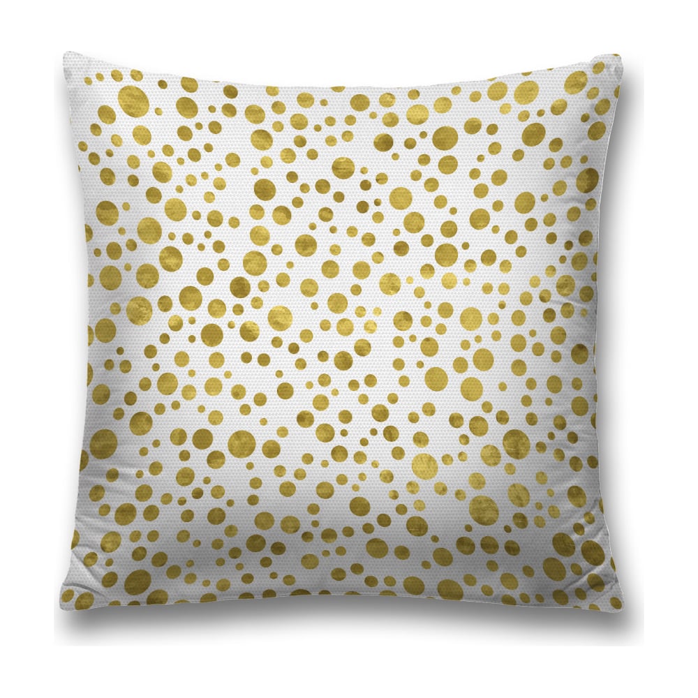 Изображение товара Декоративная наволочка JoyArty 45x45 см золотая и белая с молнией