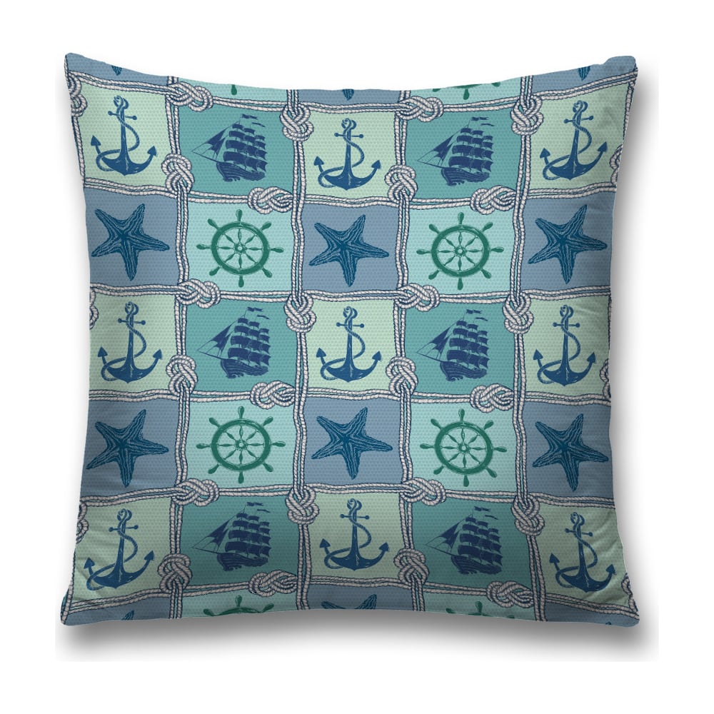 Изображение товара Декоративная наволочка JoyArty 45х45 см с молнией синяя голубая