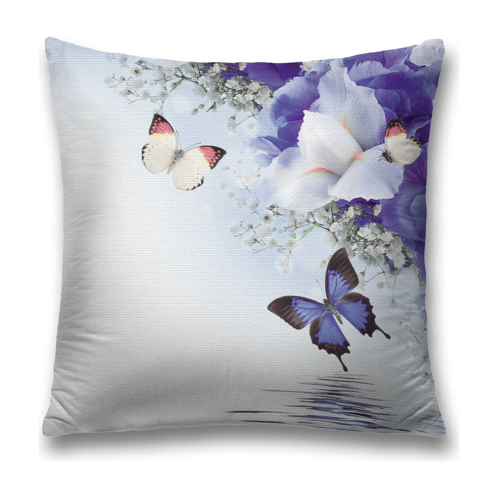 Изображение товара Декоративная наволочка JoyArty sl_13592 45х45 см полиэстер фиолетовая белая зеленая