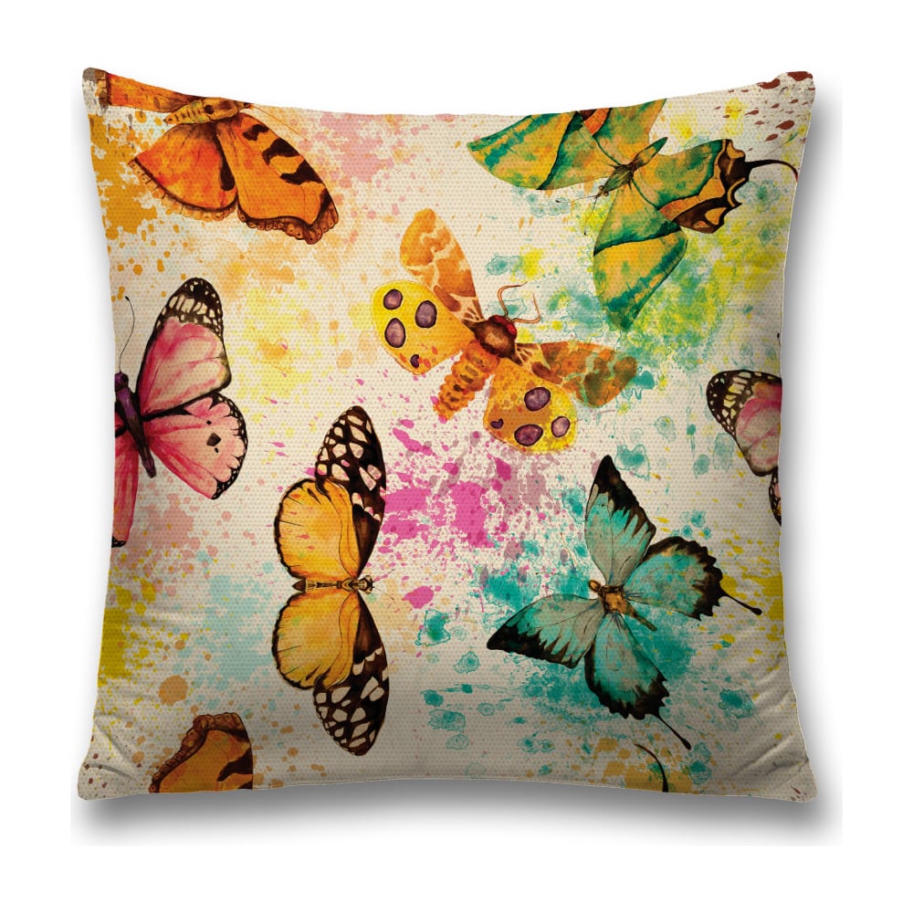 Изображение товара Декоративная наволочка JoyArty 45х45 см яркая желтая и зеленая, полиэстер